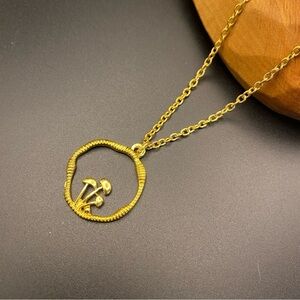 Bohemian Mushroom Pendant Necklace